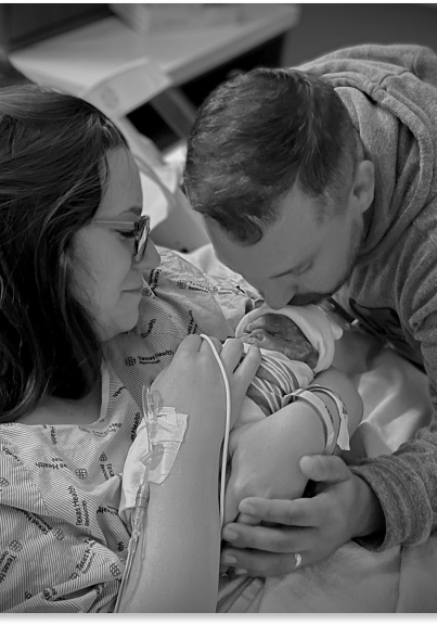 Amy and Andrew in the hospital